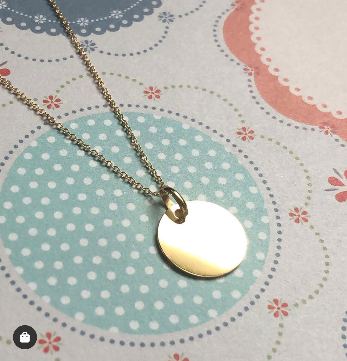 Large Gold Hammered Disc Necklace – January Eleven Jewellery