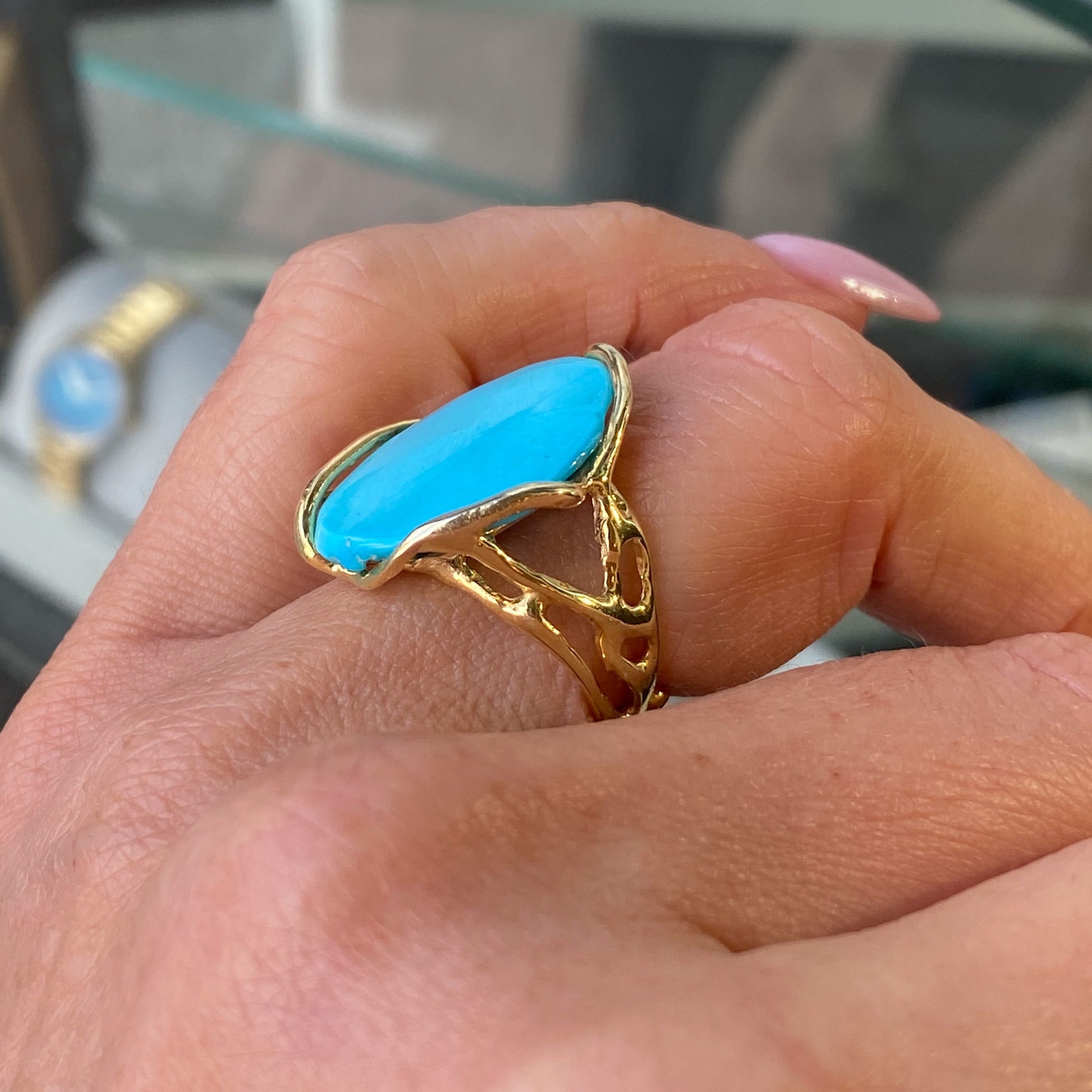 Turquoise Ring | Oval - John Ross Jewellers