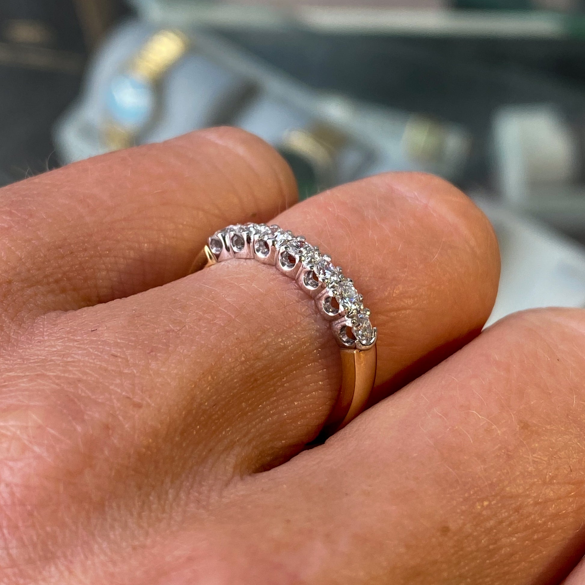 18ct Gold Seven Stone Diamond Eternity Ring | 0.43ct - John Ross Jewellers