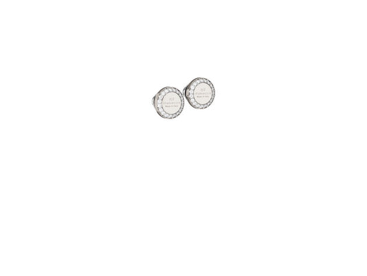 REBECCA Boulevard Stud Earrings With Stones - Silver - John Ross Jewellers