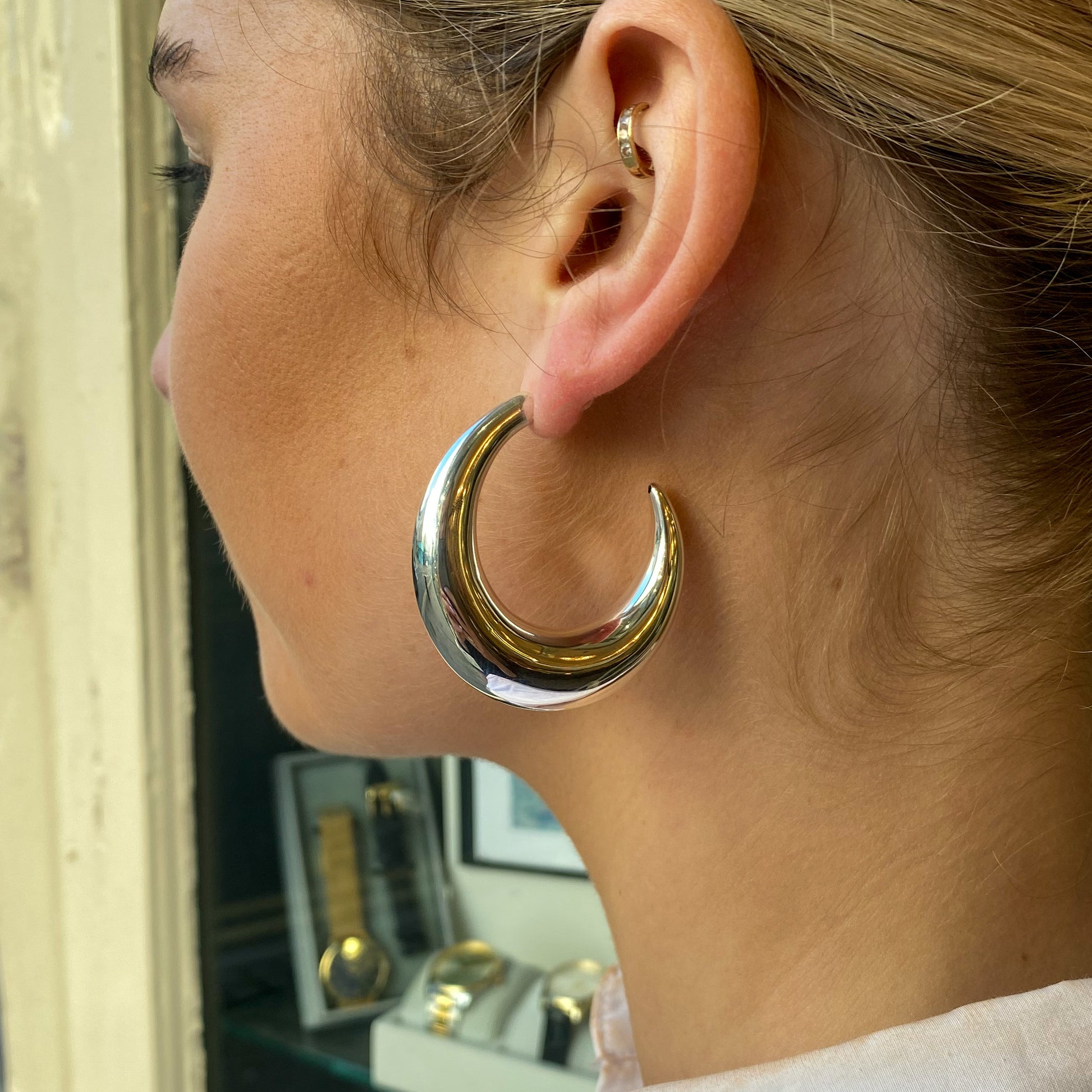 Silver Ultra Dramatic Hoop Earrings | 45mm - John Ross Jewellers