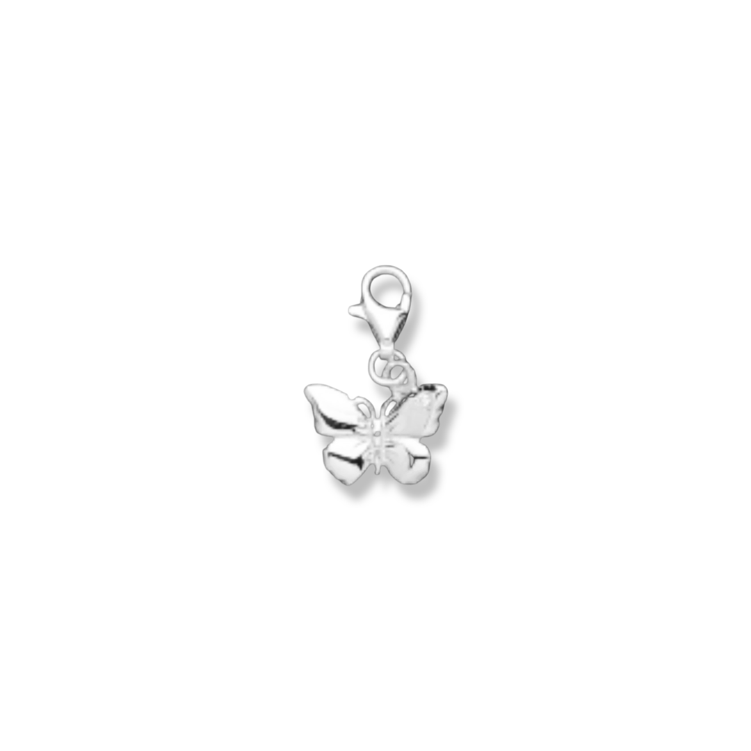 Silver CZ Butterfly Charm - John Ross Jewellers