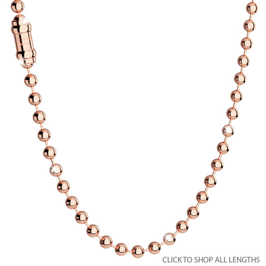 REBECCA MyWorld Chain - Rose Chunky Bead|43cm - John Ross Jewellers
