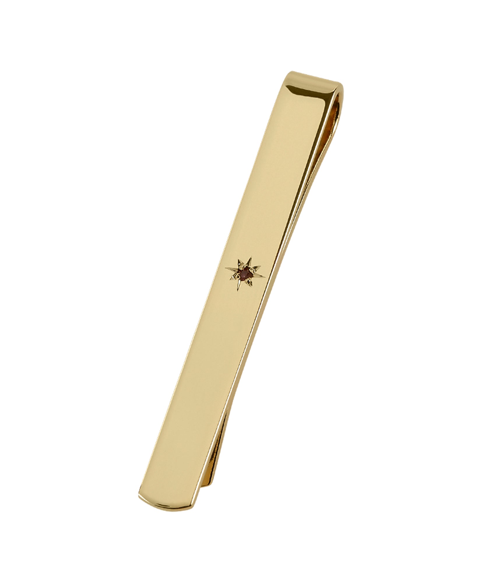 Gold Plated Tie Bar | Ruby - John Ross Jewellers
