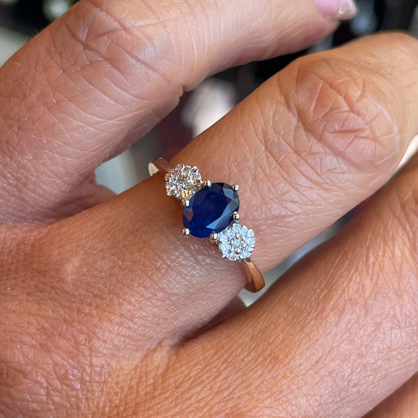9ct Gold Sapphire & Diamond Ring - John Ross Jewellers