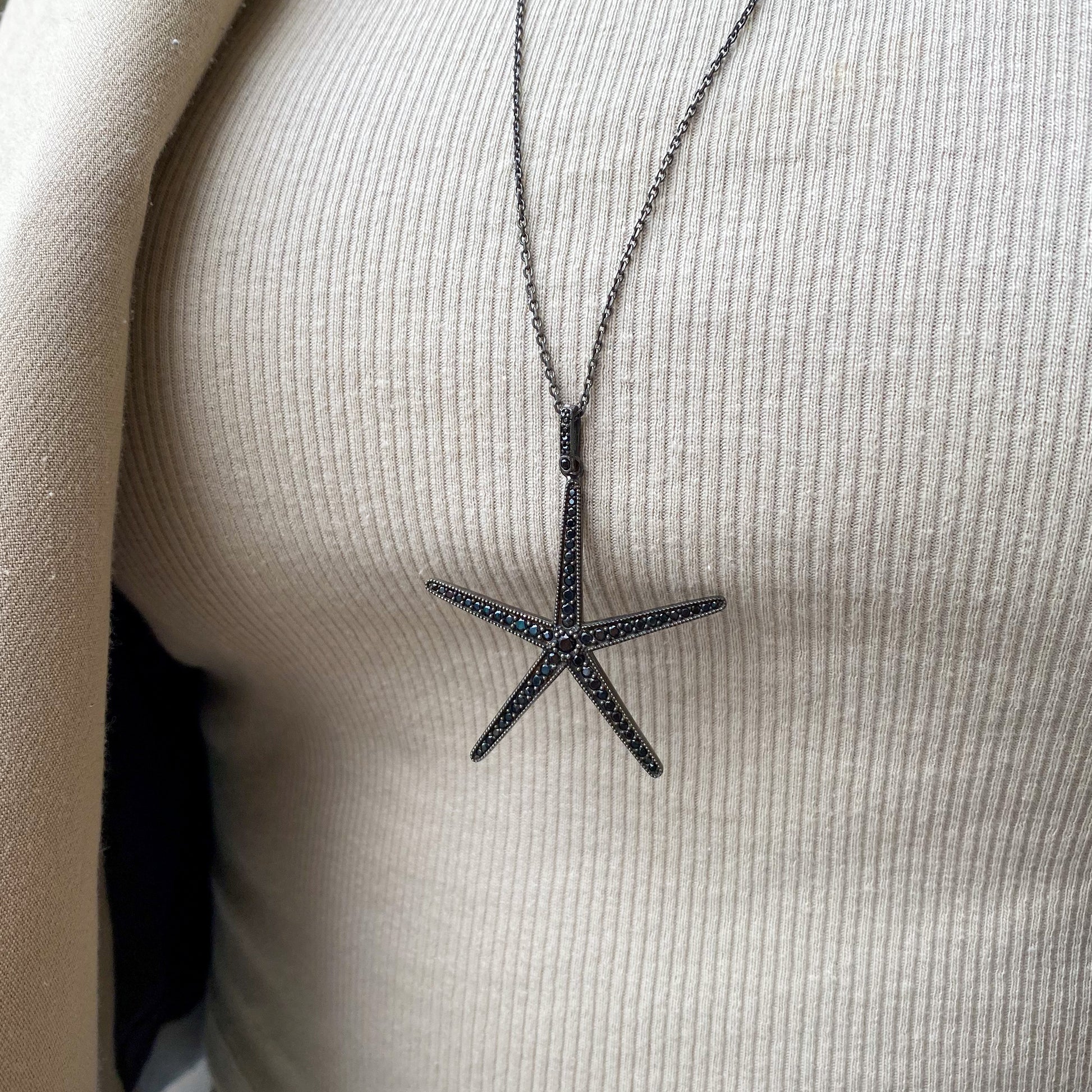 Black Starfish Necklace - John Ross Jewellers