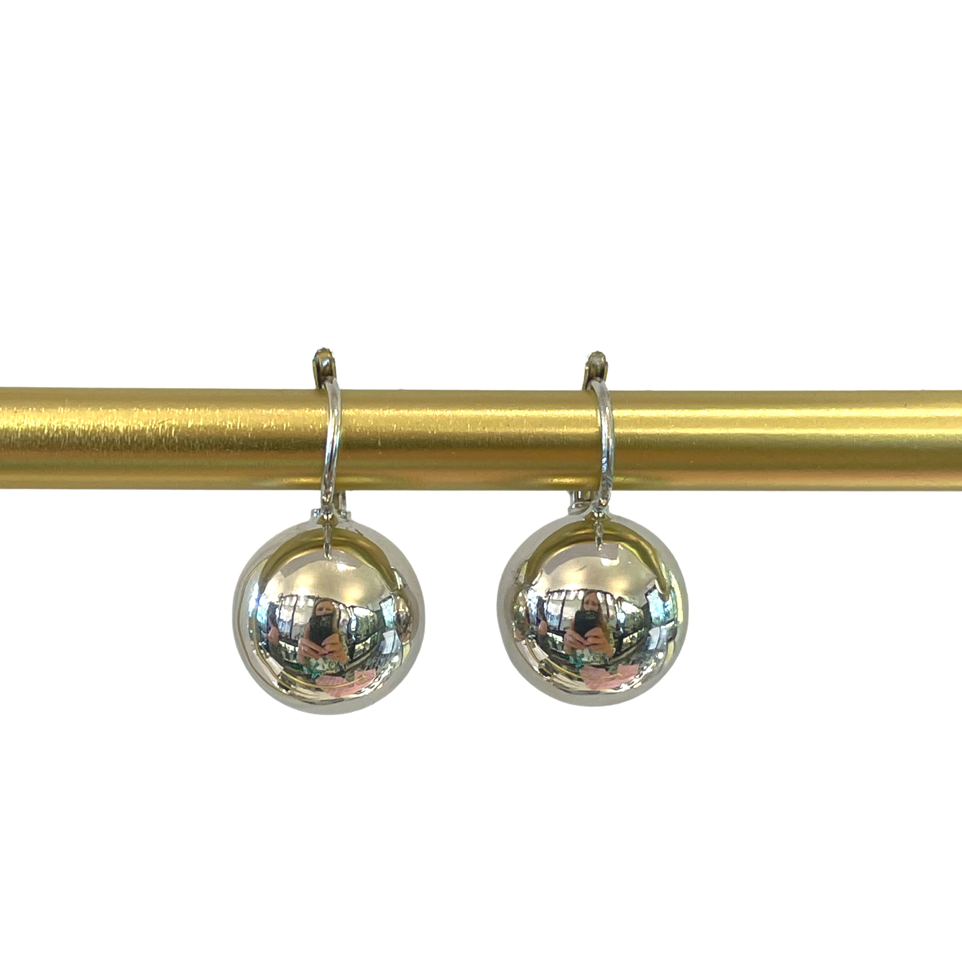 Silver Ball Drop Earrings | 13mm - John Ross Jewellers