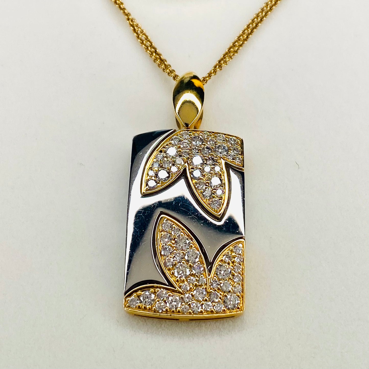 18ct Gold Leo Wittwer 1.51ct Diamond Pendant Necklace - John Ross Jewellers