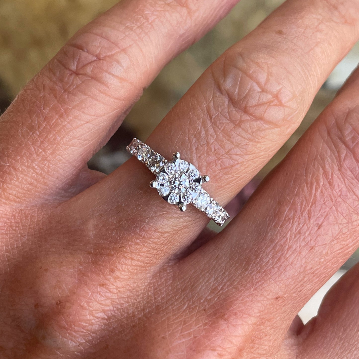 18ct White Gold Diamond Engagement Ring | 0.96ct - John Ross Jewellers