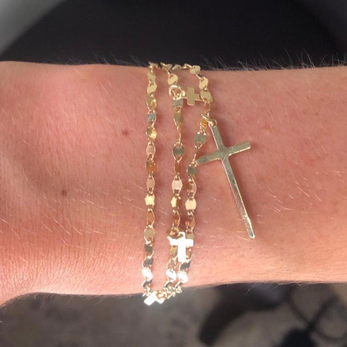 Sunshine Three Crosses Bracelet - John Ross Jewellers