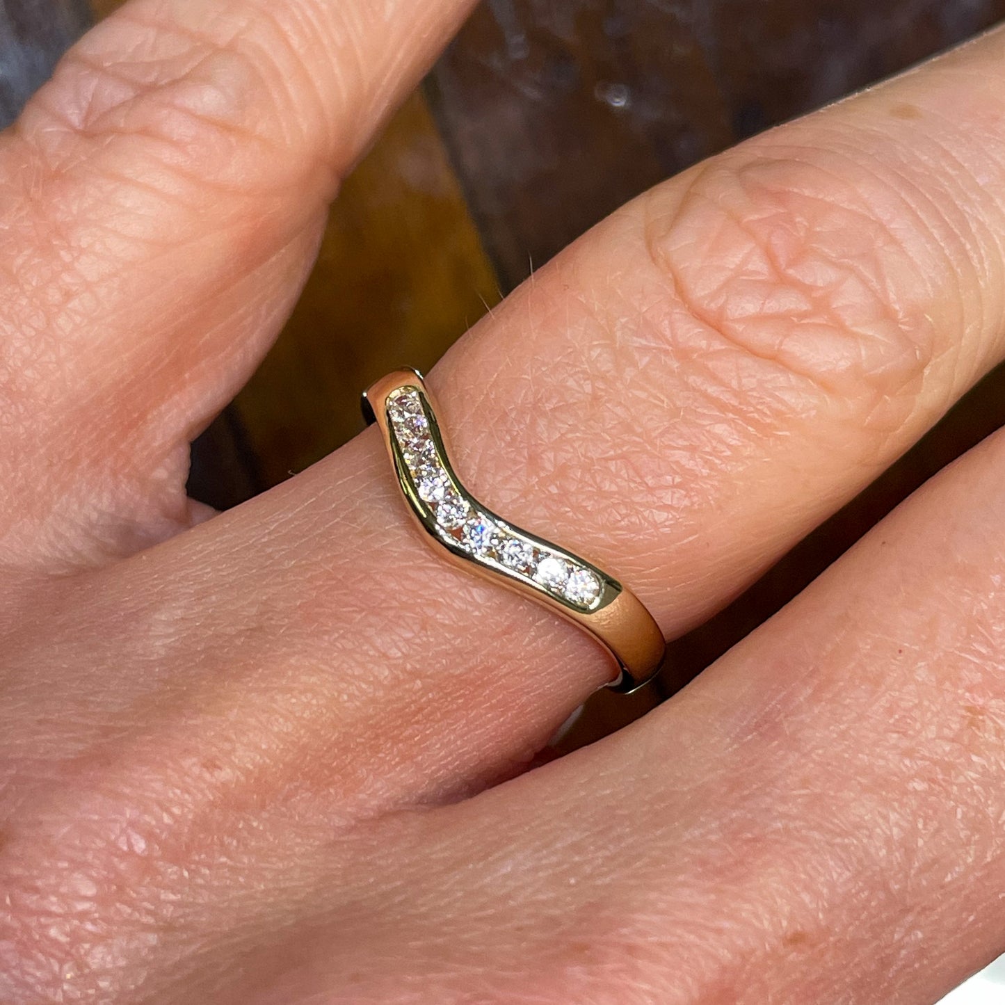 9ct Gold Curved Channel Set CZ Eternity Ring - John Ross Jewellers