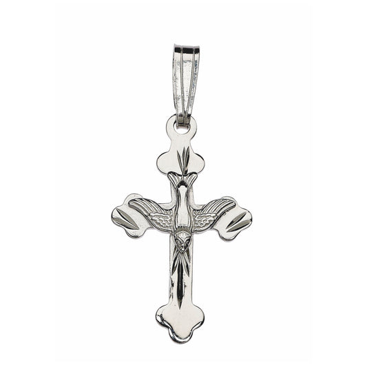 Silver Round Confirmation Cross & Chain - John Ross Jewellers