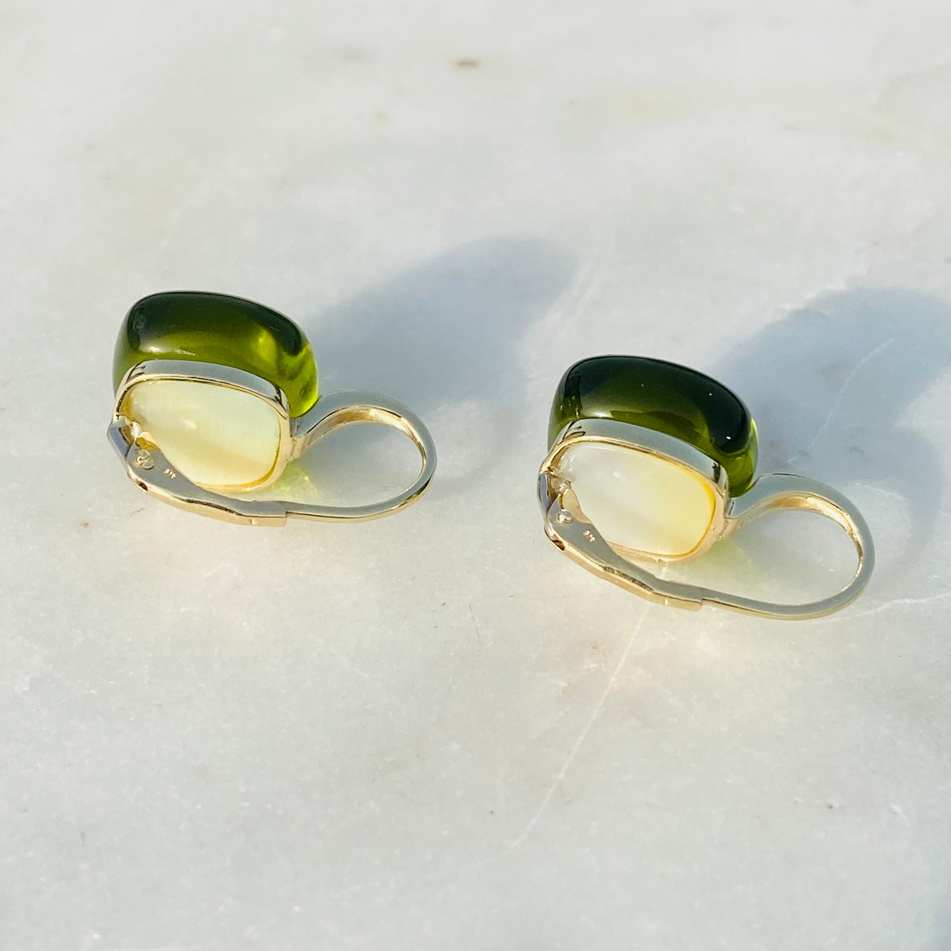 9ct Gold Peridot Bubble Earrings - John Ross Jewellers