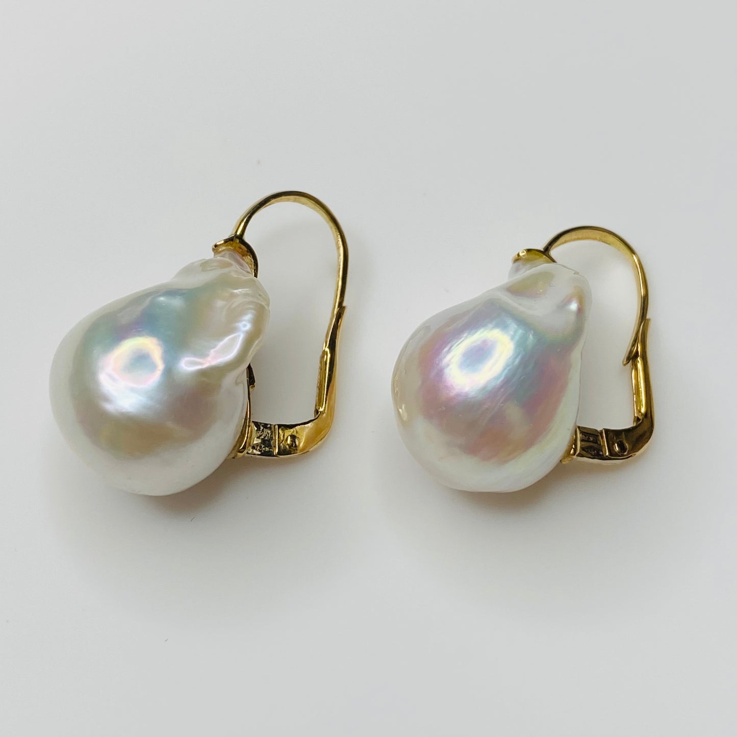 18ct Gold Baroque Pearl Earrings - John Ross Jewellers