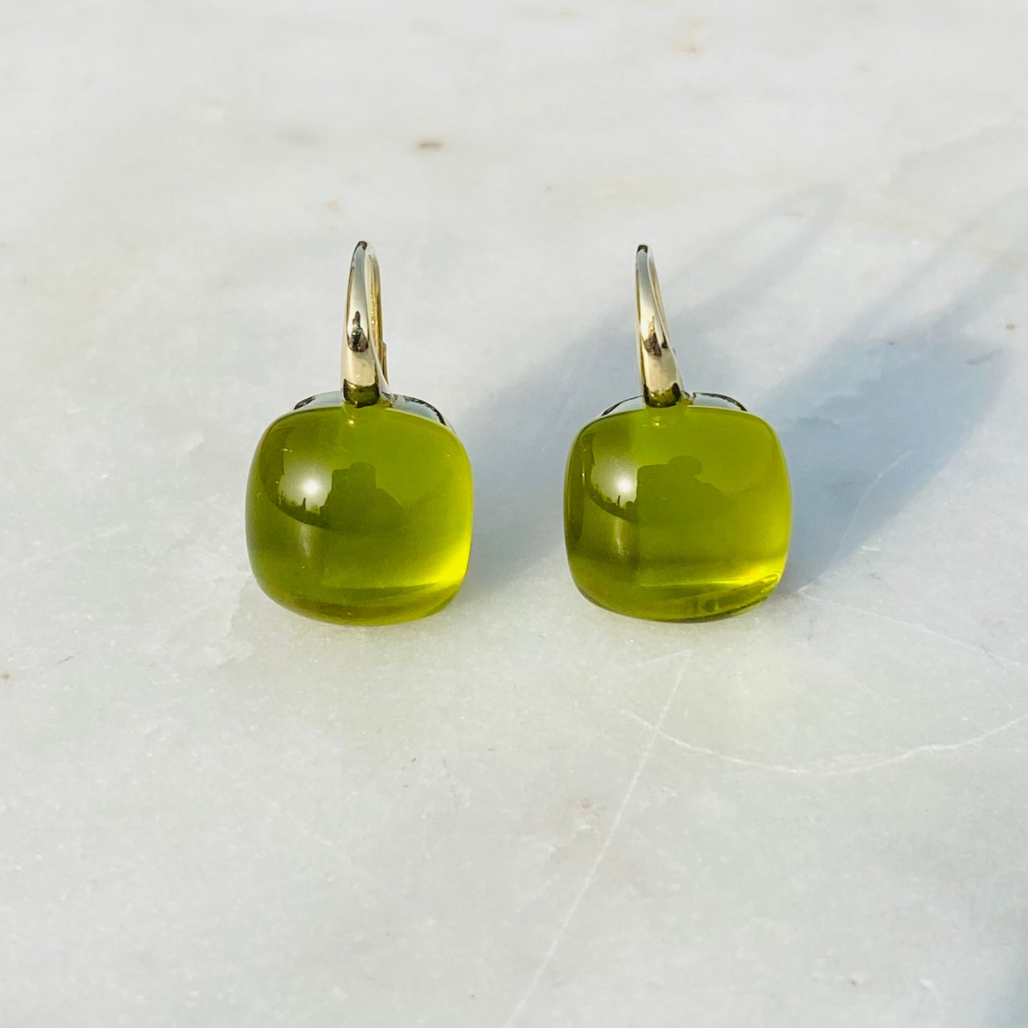 9ct Gold Peridot Bubble Earrings - John Ross Jewellers