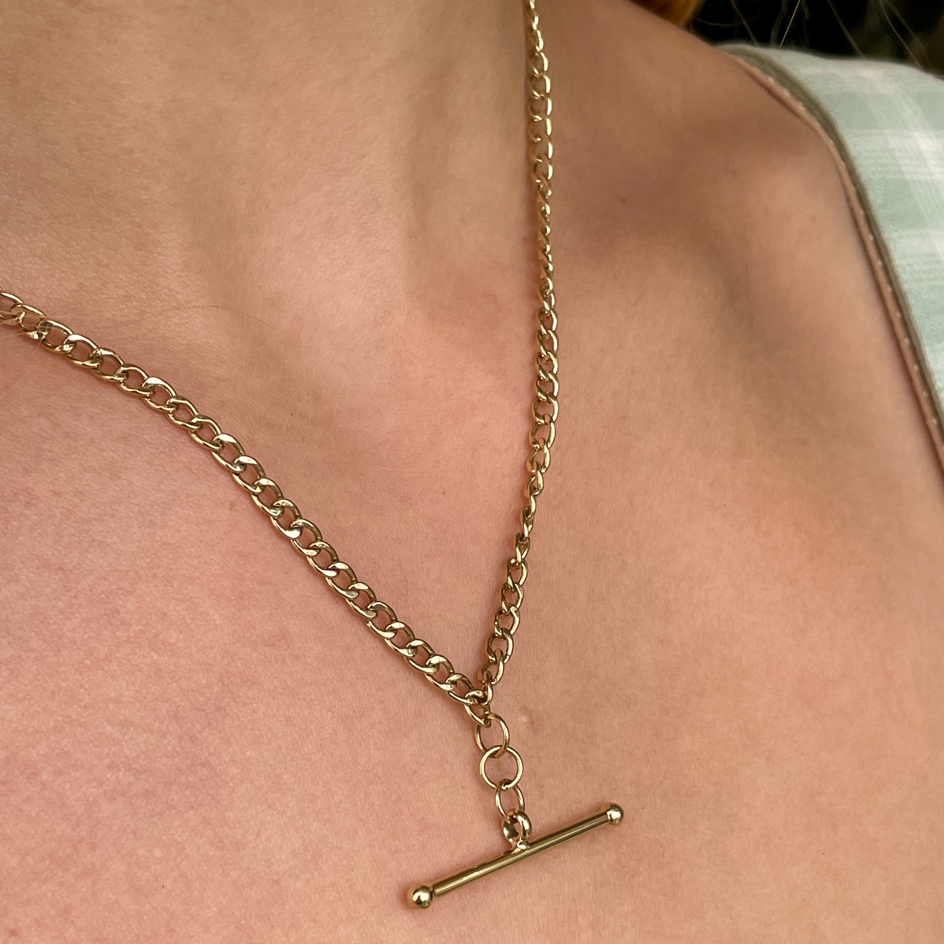 Destiny T Bar Necklace - Custom Name Necklace Plated in Gold by Talisa