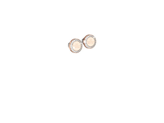 REBECCA Boulevard Stud Earrings With Stones - Rose - John Ross Jewellers