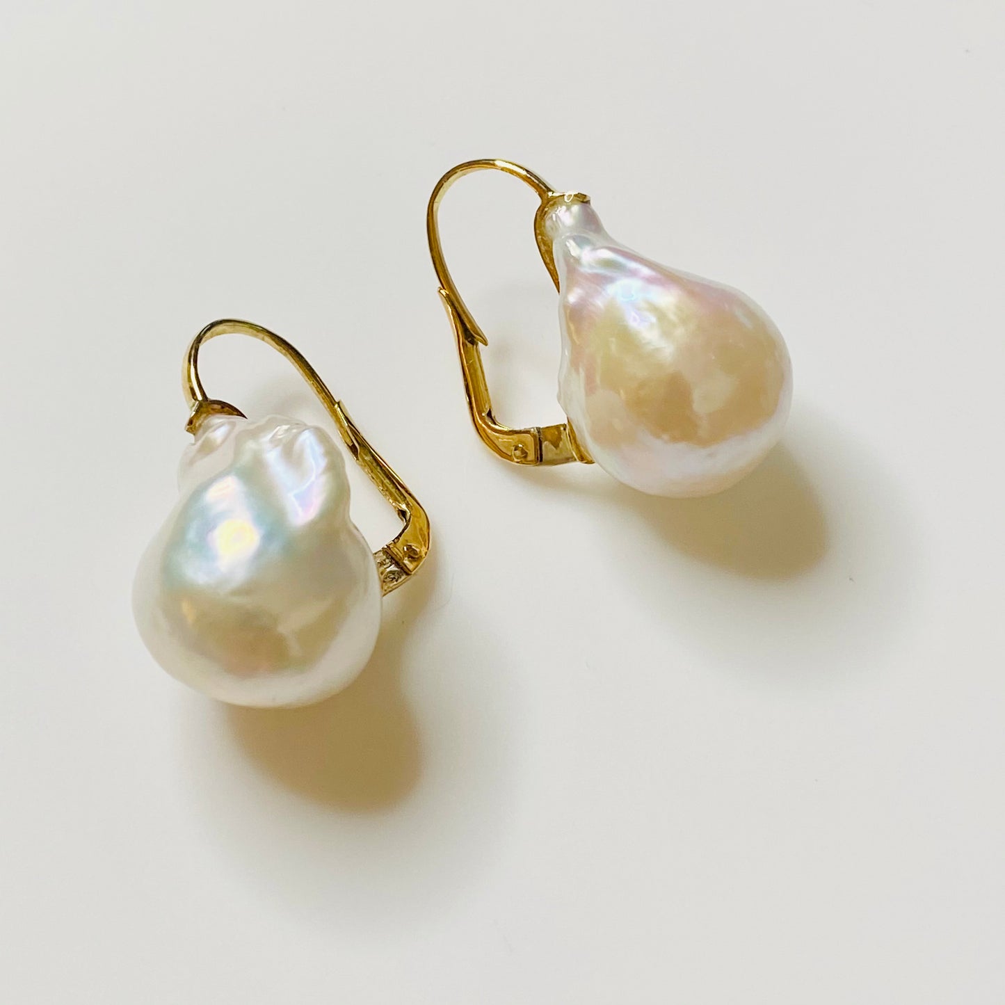 18ct Gold Baroque Pearl Earrings - John Ross Jewellers