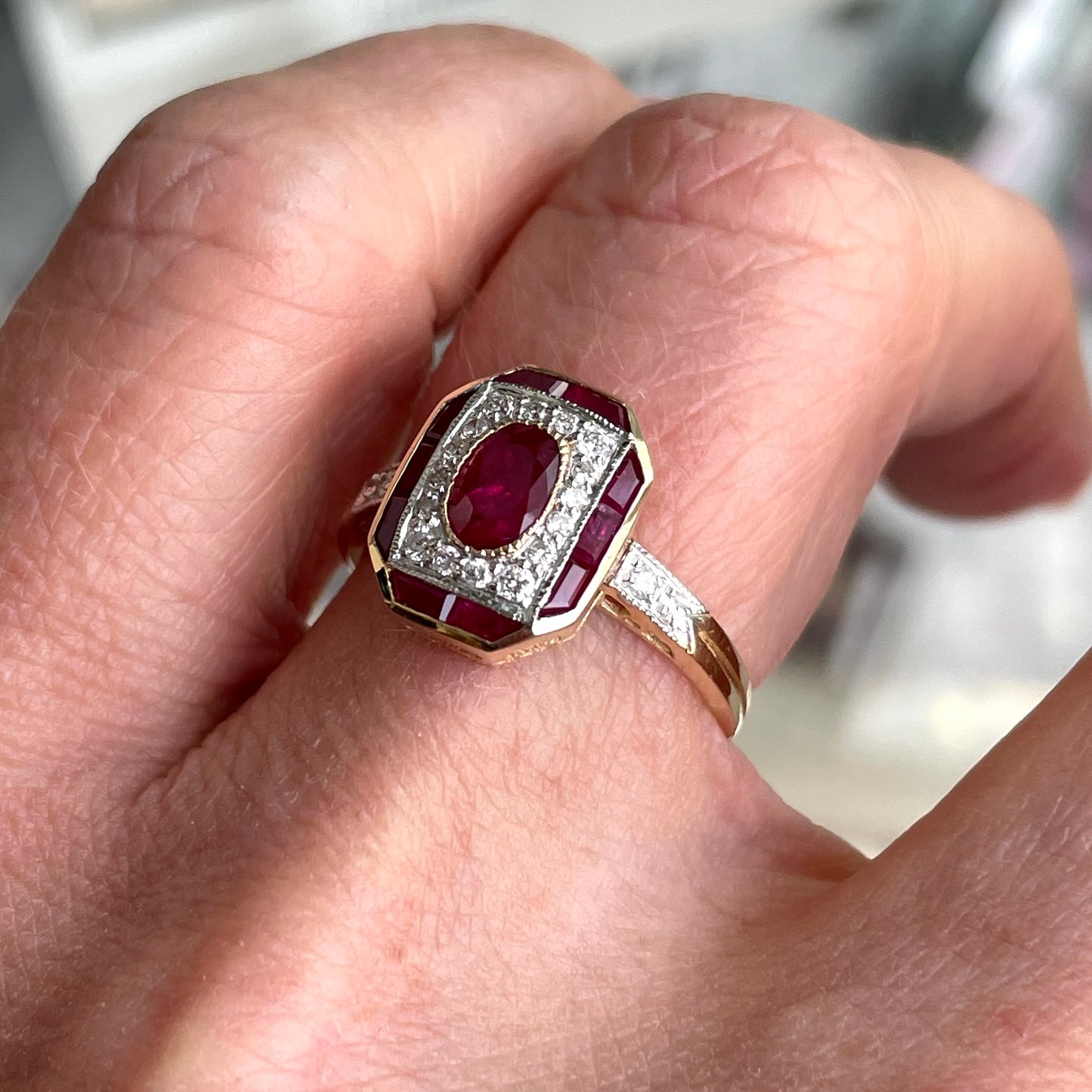 9ct Gold Ruby & Diamond Ring - John Ross Jewellers