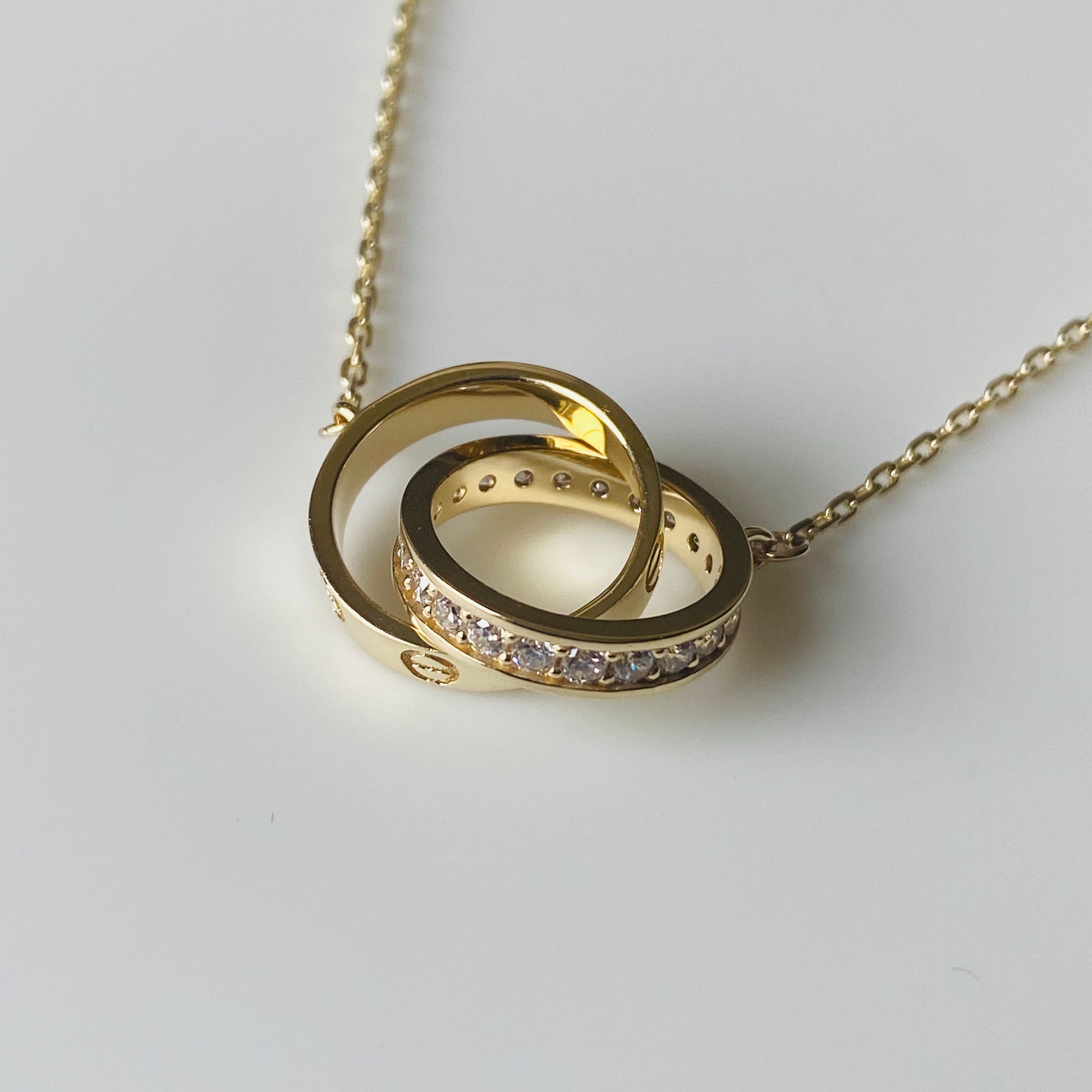 9ct Gold CZ Unity Necklace - John Ross Jewellers