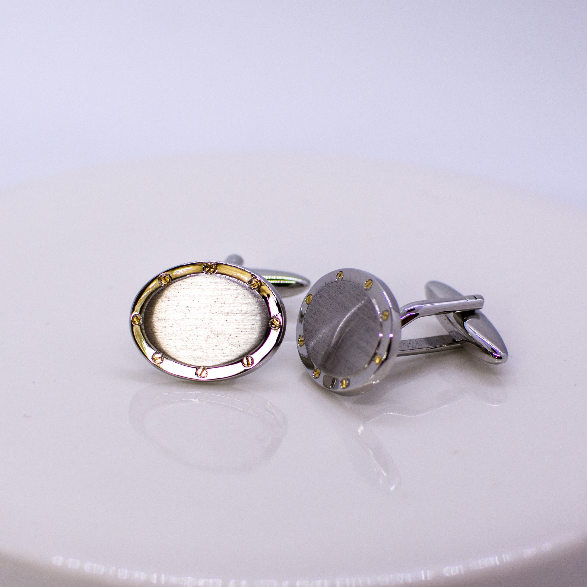Silver Cufflinks - Oval - John Ross Jewellers