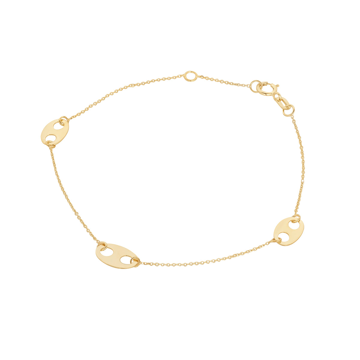9ct Gold Oval Linked Bracelet - John Ross Jewellers