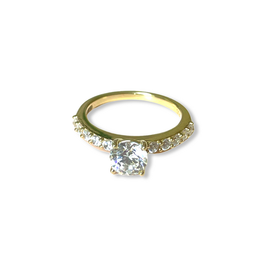 9ct Gold CZ Solitaire Ring - John Ross Jewellers