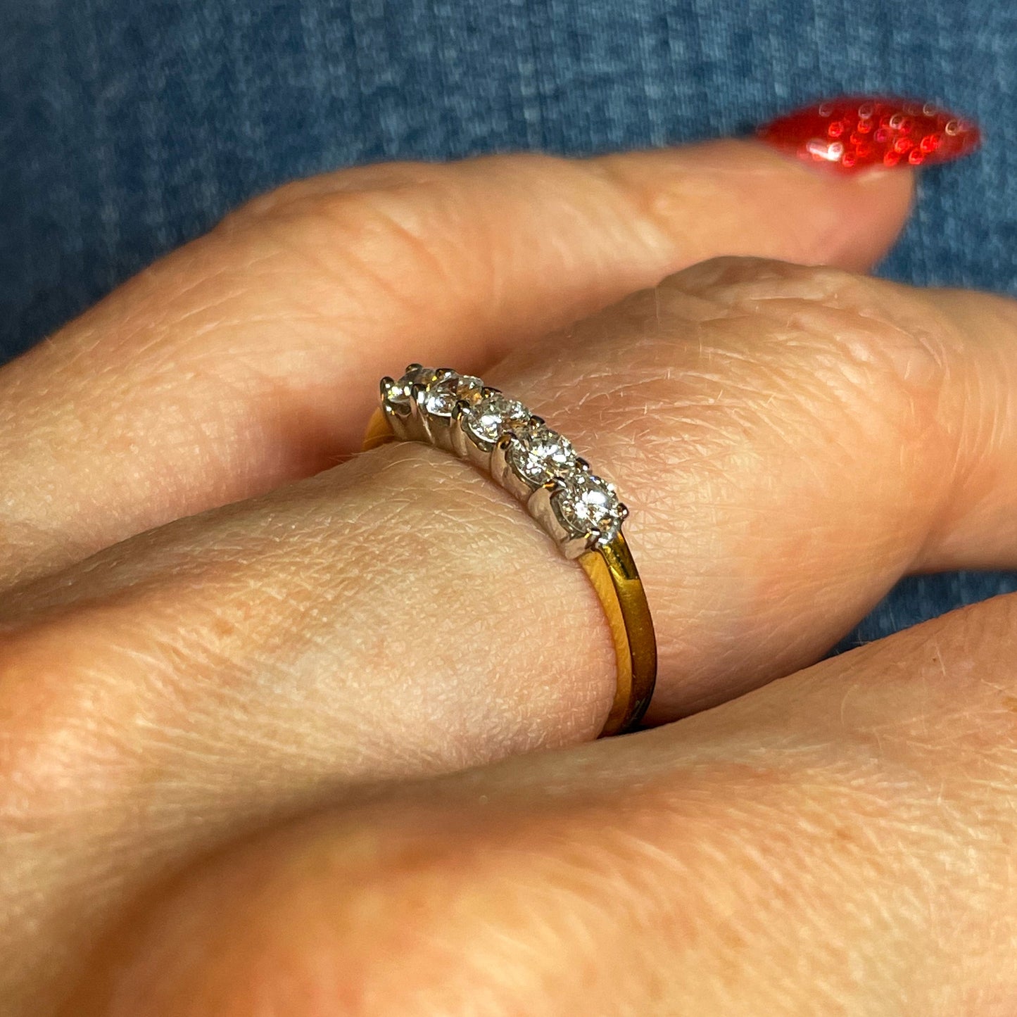 18ct Gold Five Stone Diamond Eternity Ring | 0.48ct - John Ross Jewellers