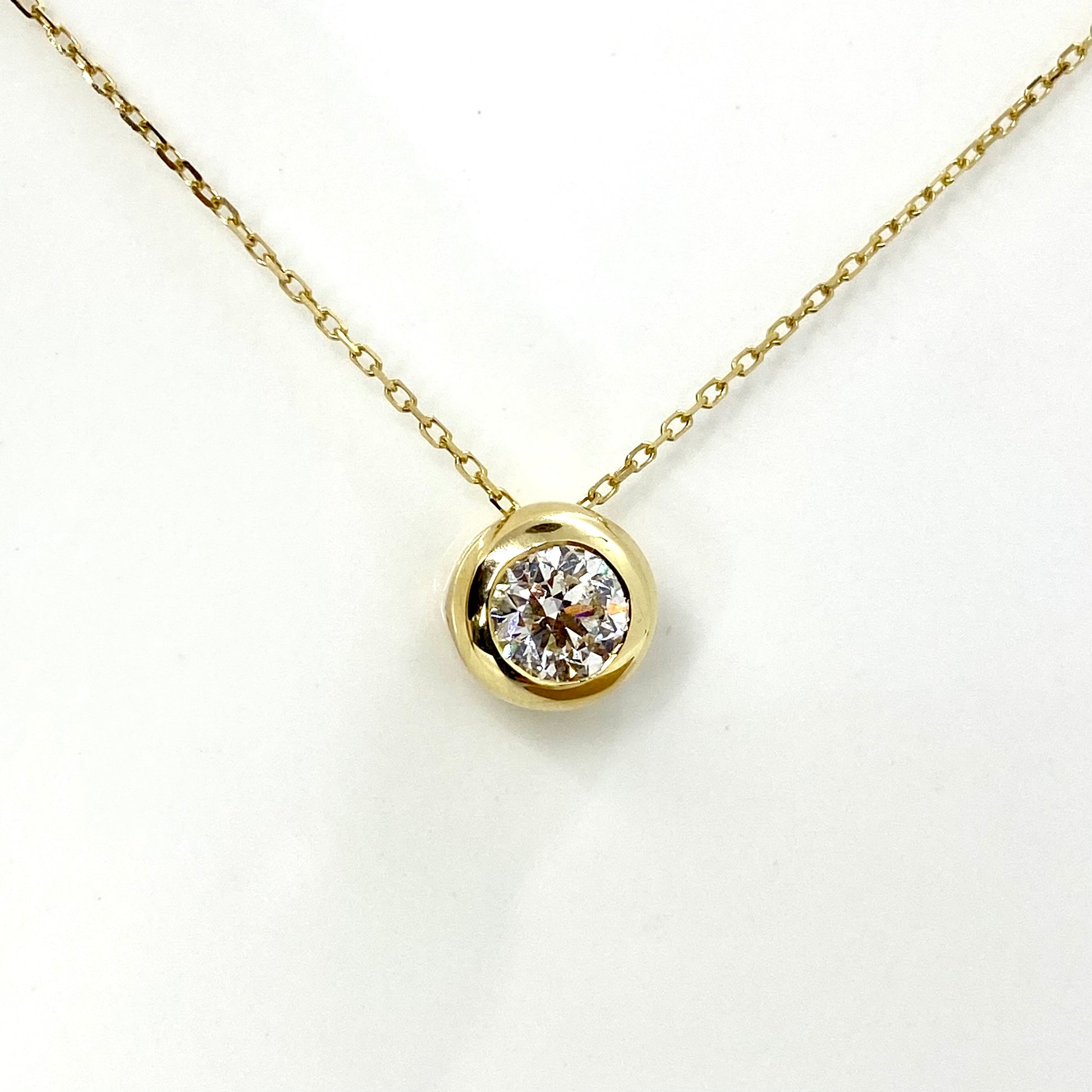 18ct Gold Diamond Slider Necklet - 1.04ct - John Ross Jewellers