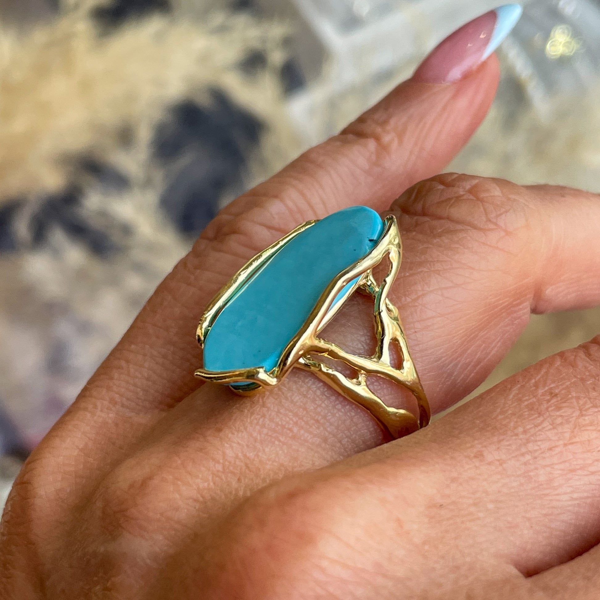 Turquoise Ring | Long - John Ross Jewellers