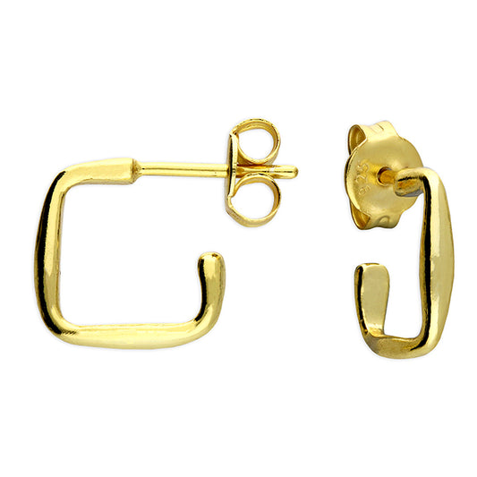 Sunshine Curvy Square Hoop Earrings | 11mm - John Ross Jewellers