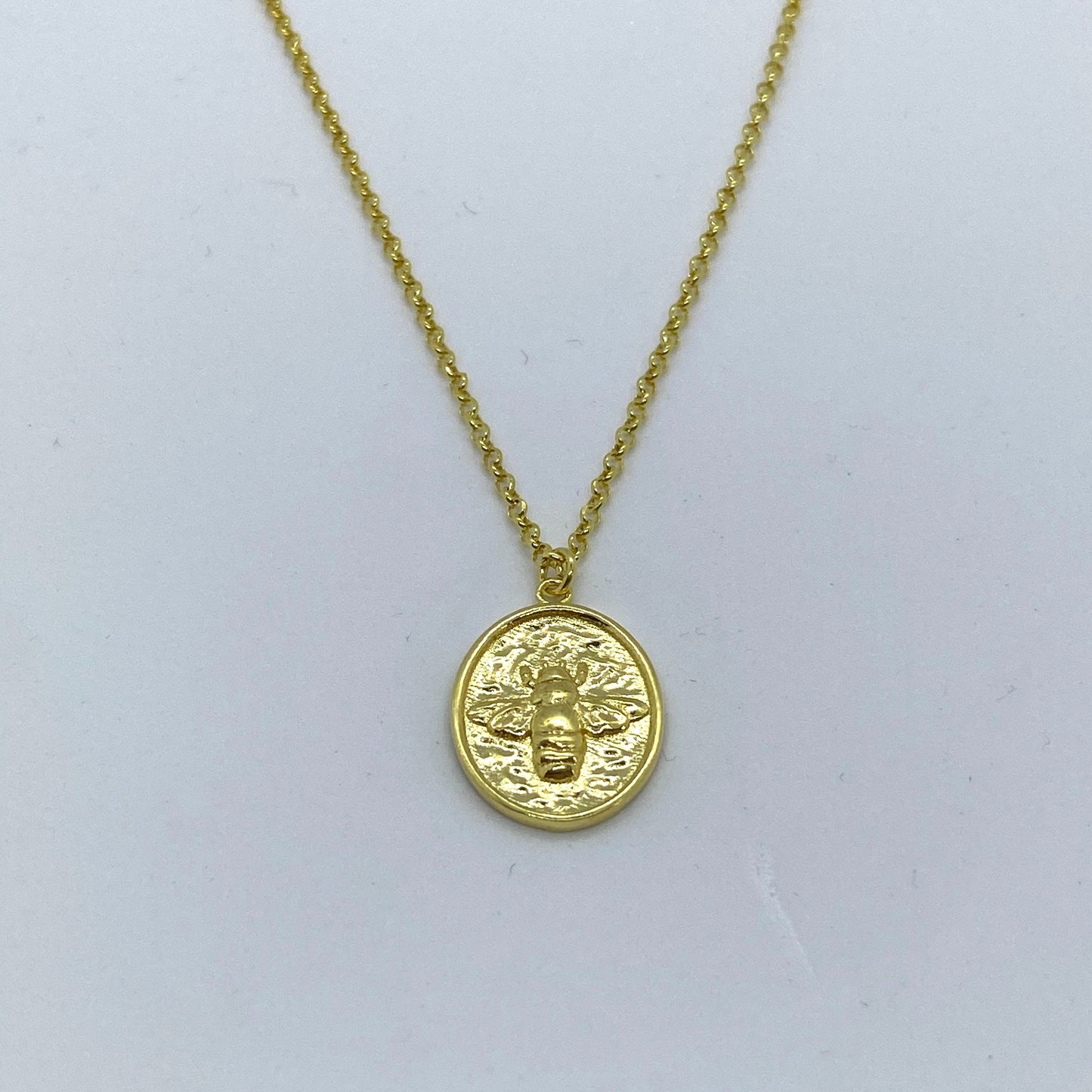 SUNSHINE Bee Disc Necklace - Gold - John Ross Jewellers