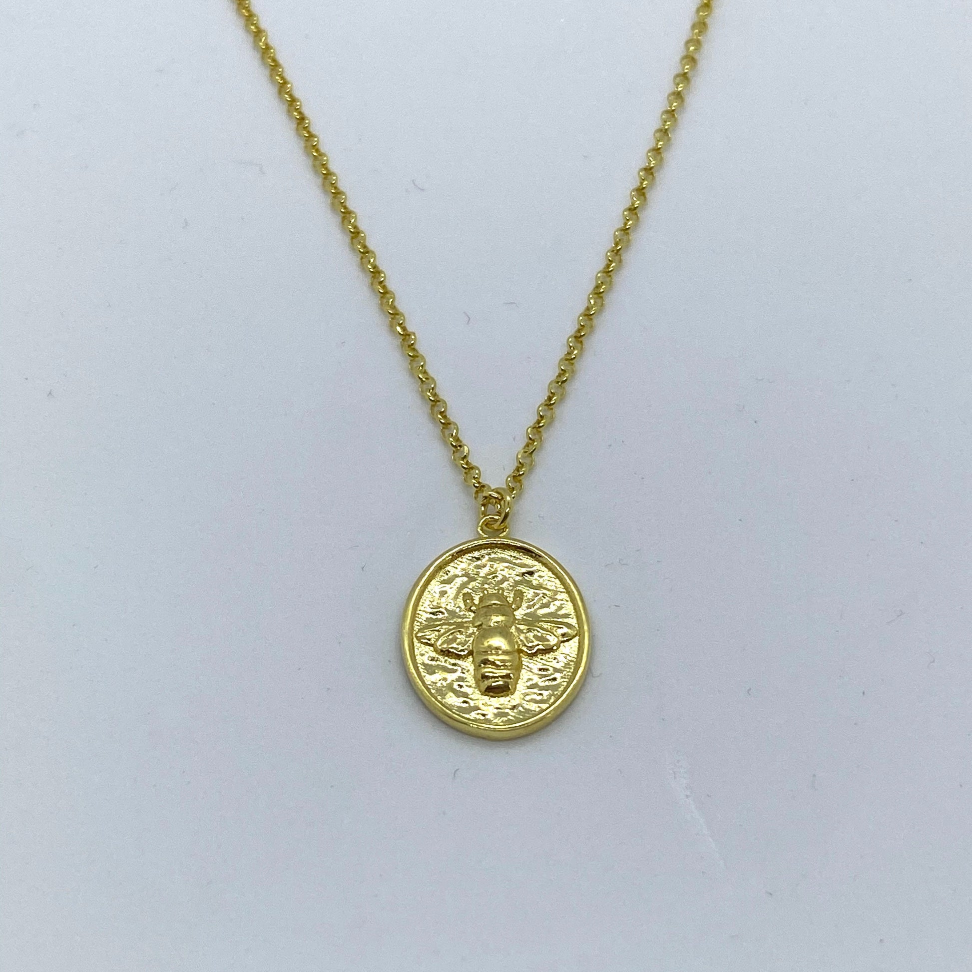 SUNSHINE Bee Disc Necklace - Gold - John Ross Jewellers