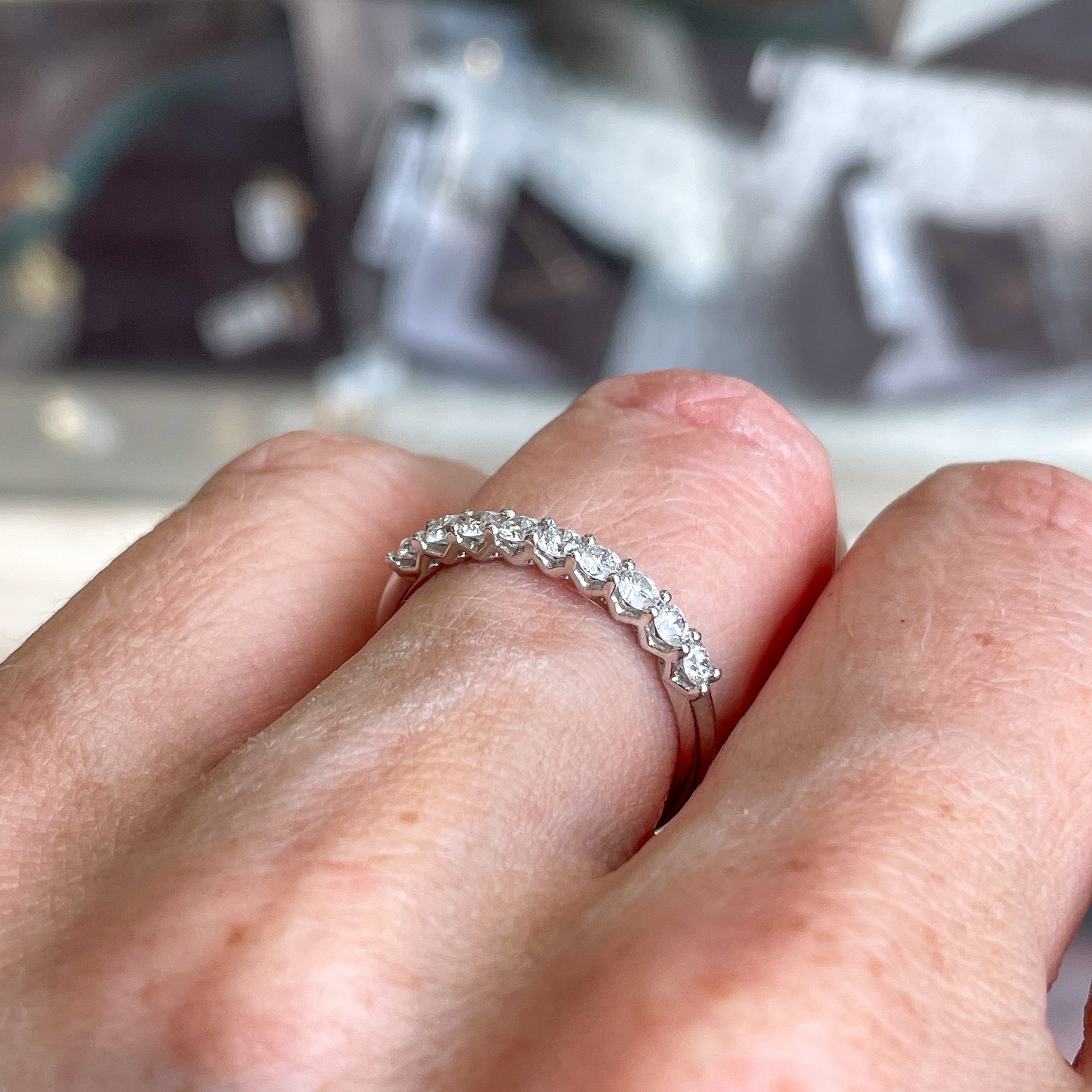 Platinum Diamond Diamond Eternity Ring | 0.48ct - John Ross Jewellers