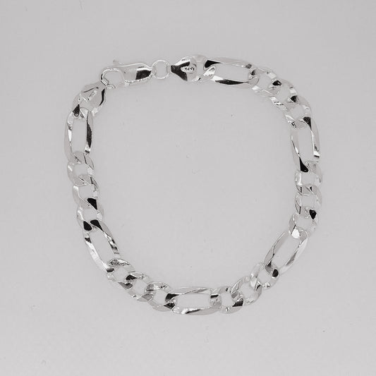 Silver Gents 1+3 Figaro Bracelet | 8.5" - John Ross Jewellers