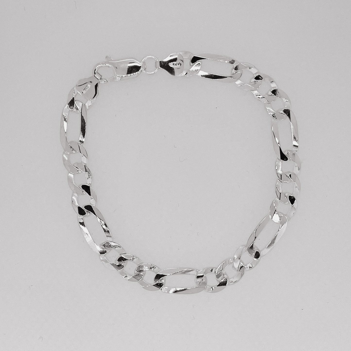 Silver Gents 1+3 Figaro Bracelet | 8.5" - John Ross Jewellers