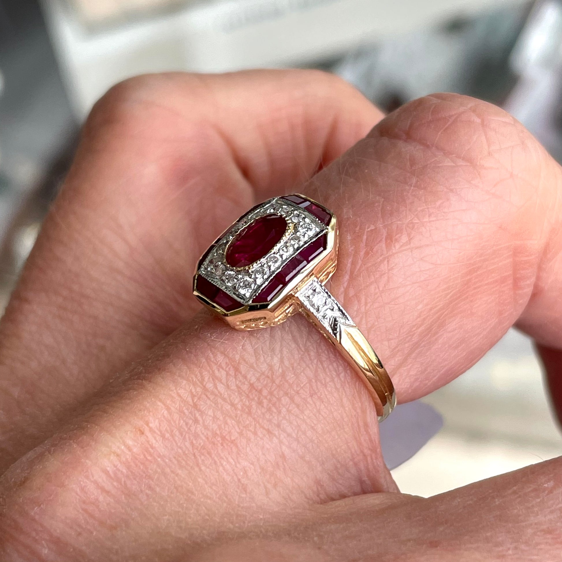 9ct Gold Ruby & Diamond Ring - John Ross Jewellers