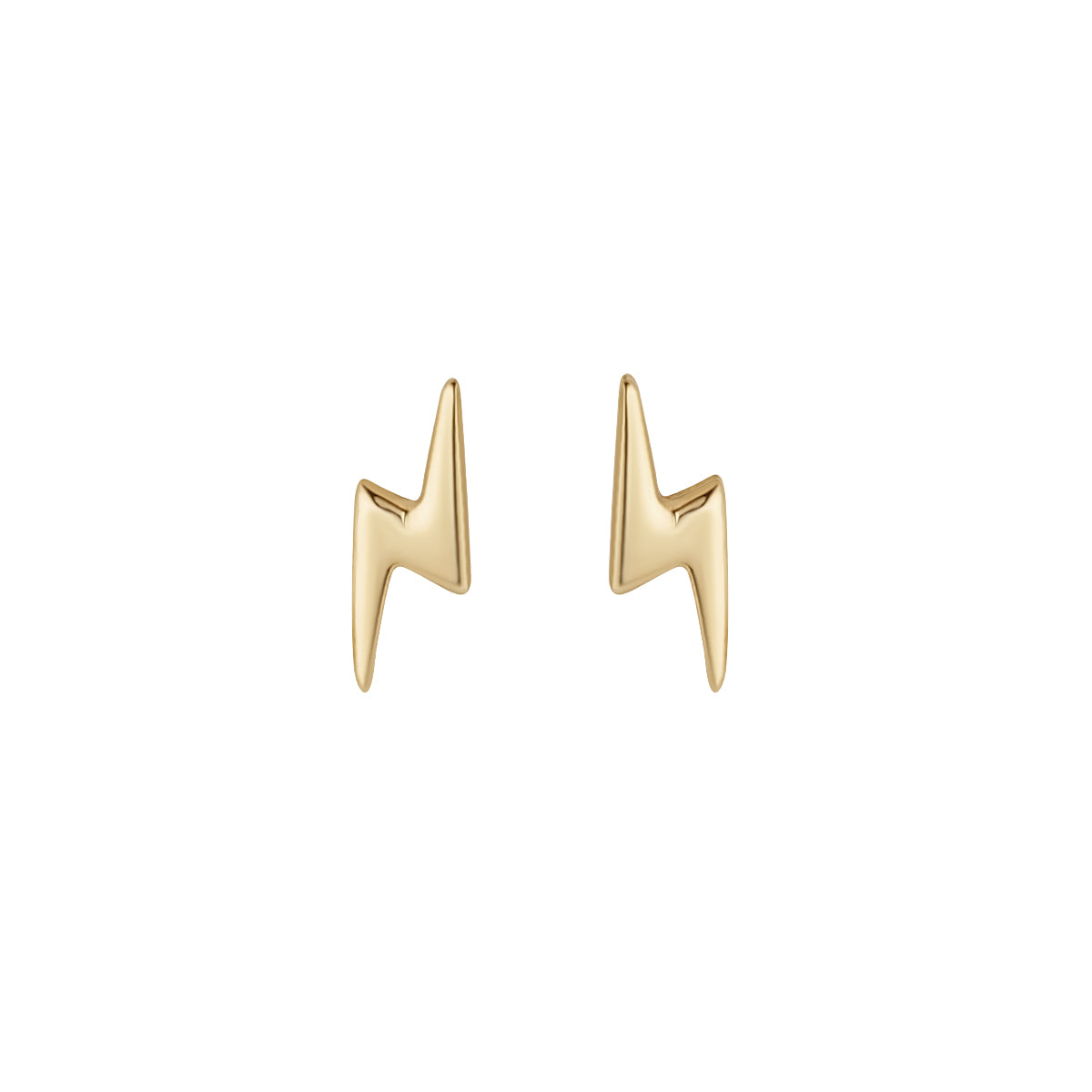 9ct Gold Lightning Bolt Stud Earrings - John Ross Jewellers