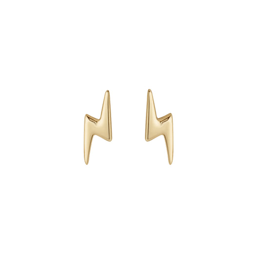 9ct Gold Lightning Bolt Stud Earrings - John Ross Jewellers