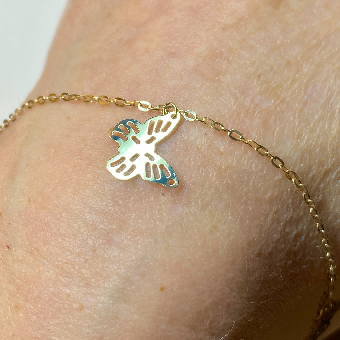 9ct Gold Bracelet with Butterflies - John Ross Jewellers