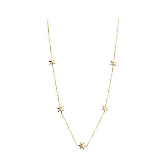 9ct Gold Five Star Necklet - John Ross Jewellers
