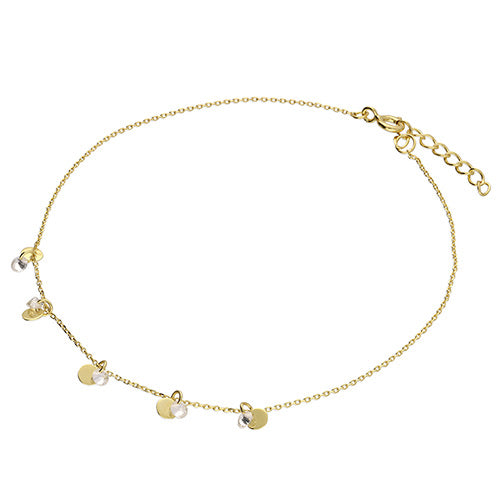 Sunshine Anklet - CZ Discs - John Ross Jewellers