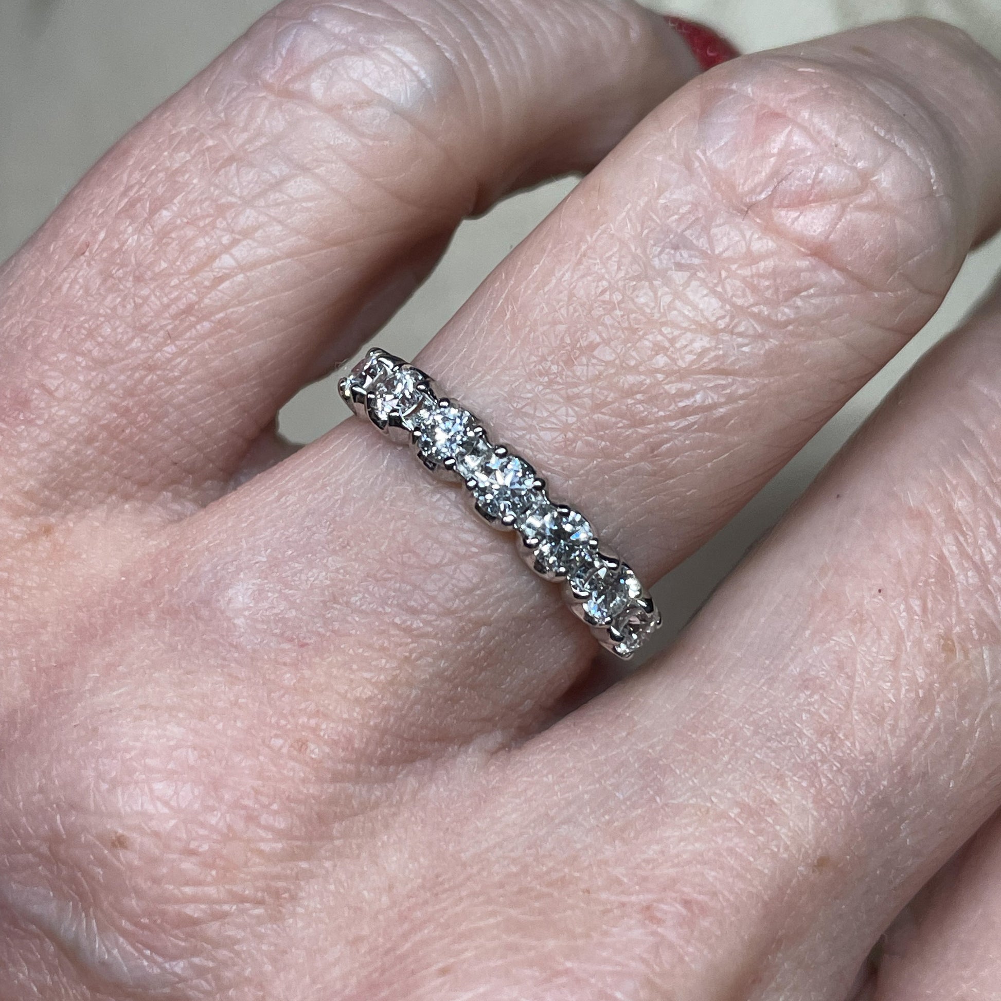 Platinum 0.74ct Seven Stone Diamond Eternity Ring | Certified - John Ross Jewellers