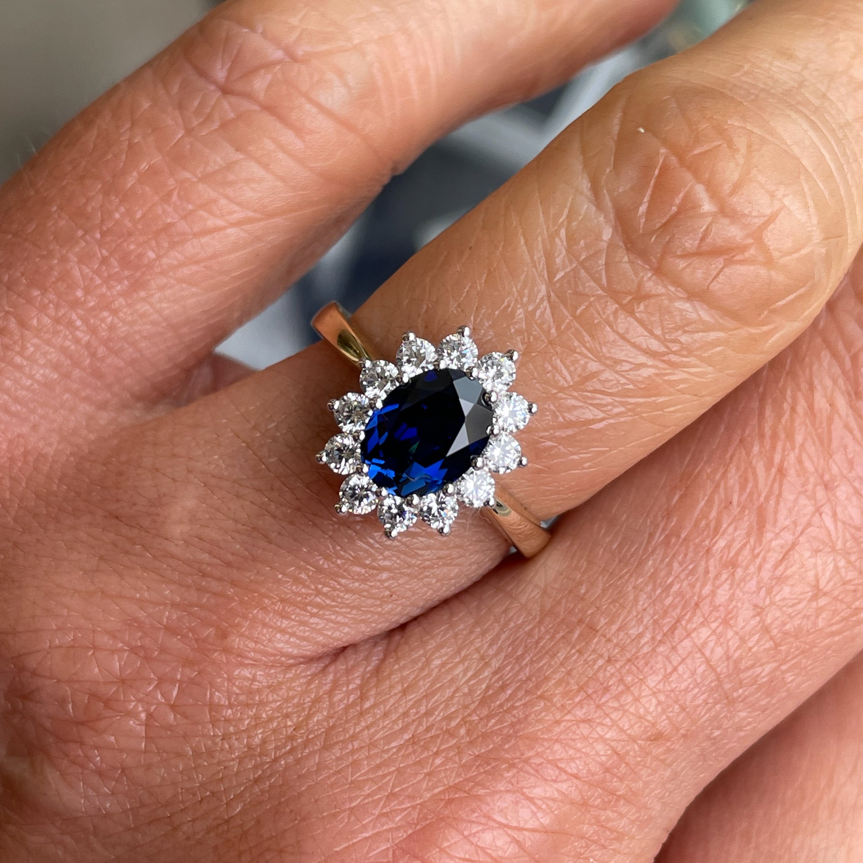 Sapphire and sale cz ring