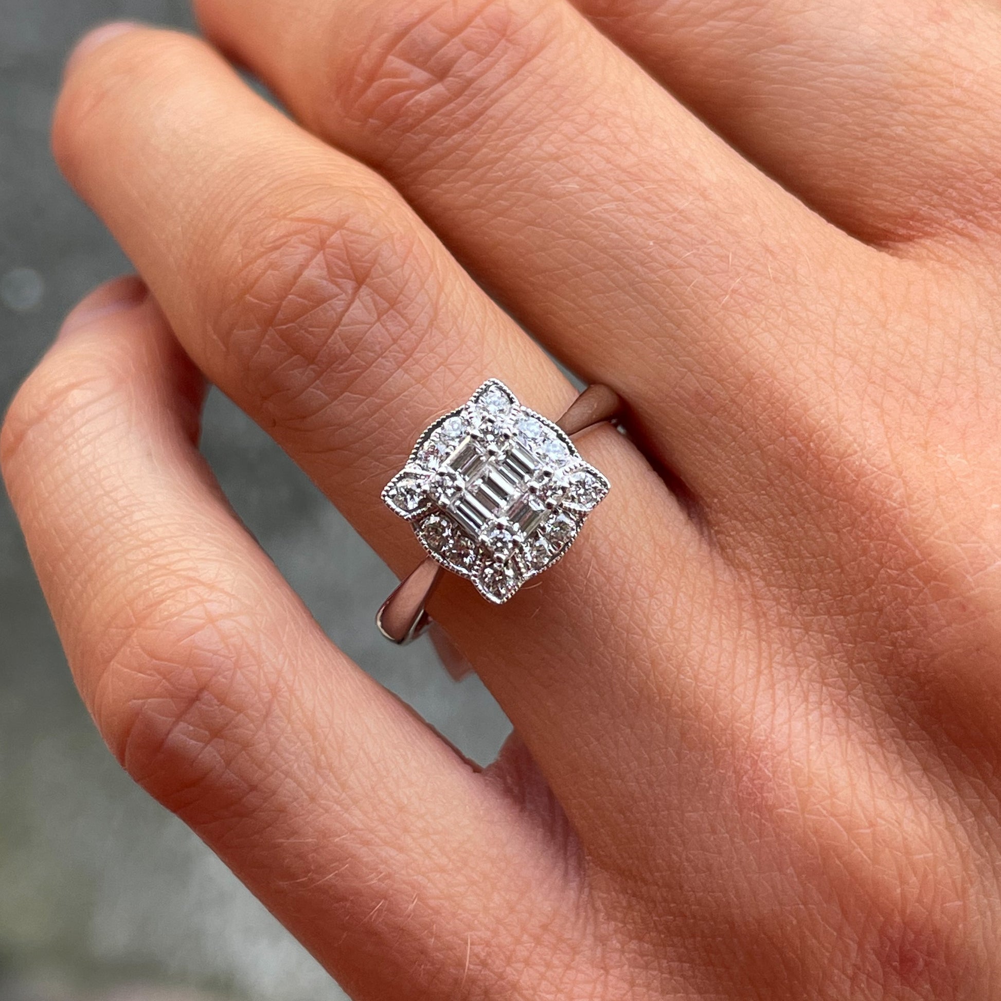 18ct White Gold Ciara Engagement Ring | 0.46ct - John Ross Jewellers