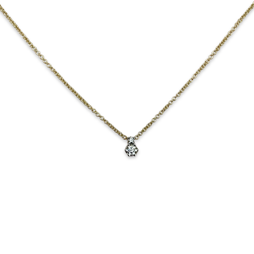 REBECCA Lux Diamond Solitaire Valentine Necklace | 18ct Yellow Gold - John Ross Jewellers