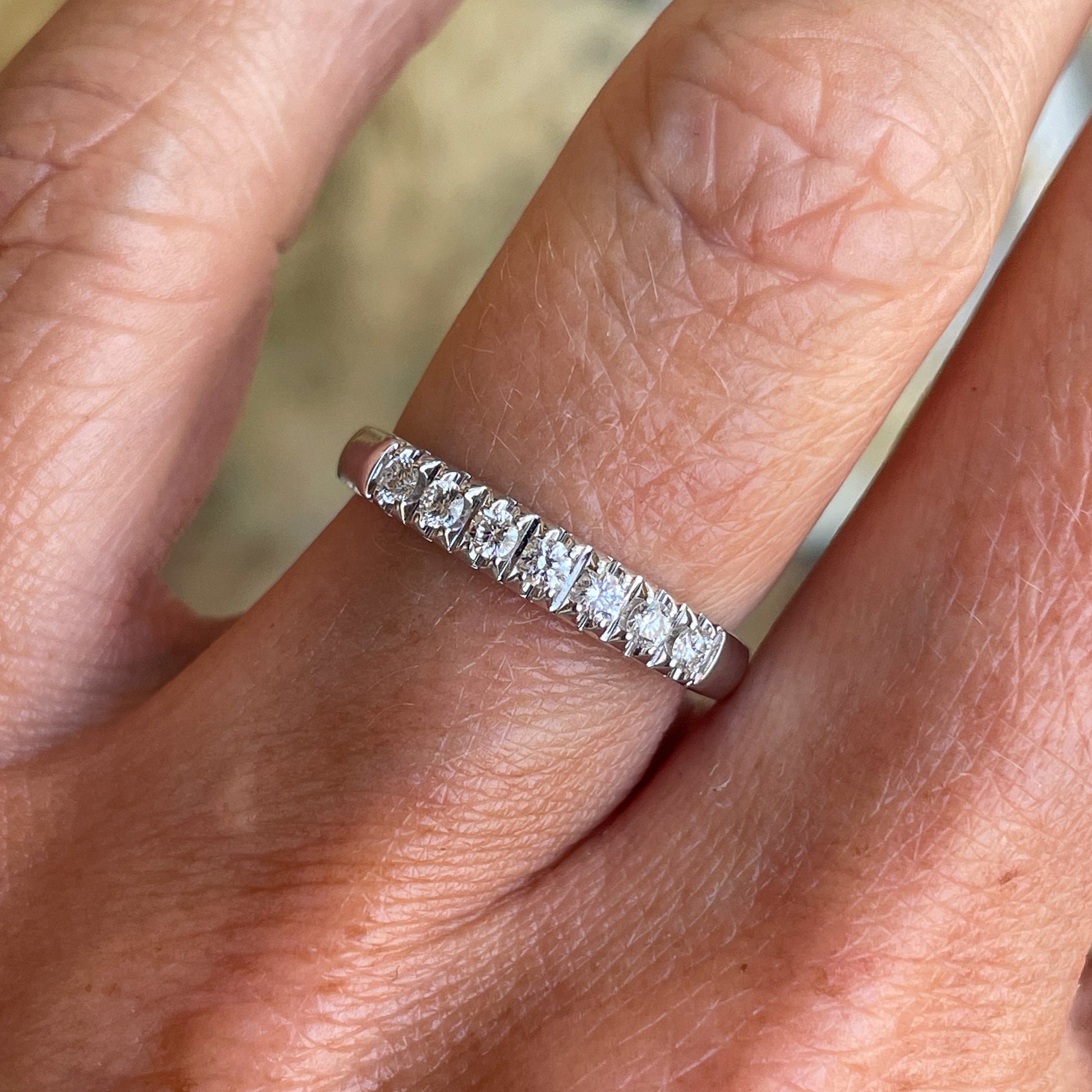 18ct White Gold Diamond Eternity Ring 0.22ct - John Ross Jewellers