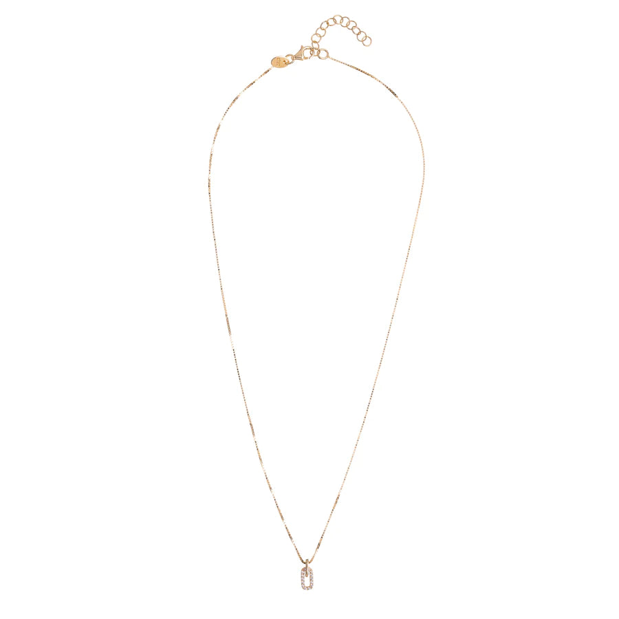 Sunshine CZ Paperlink Necklace - John Ross Jewellers