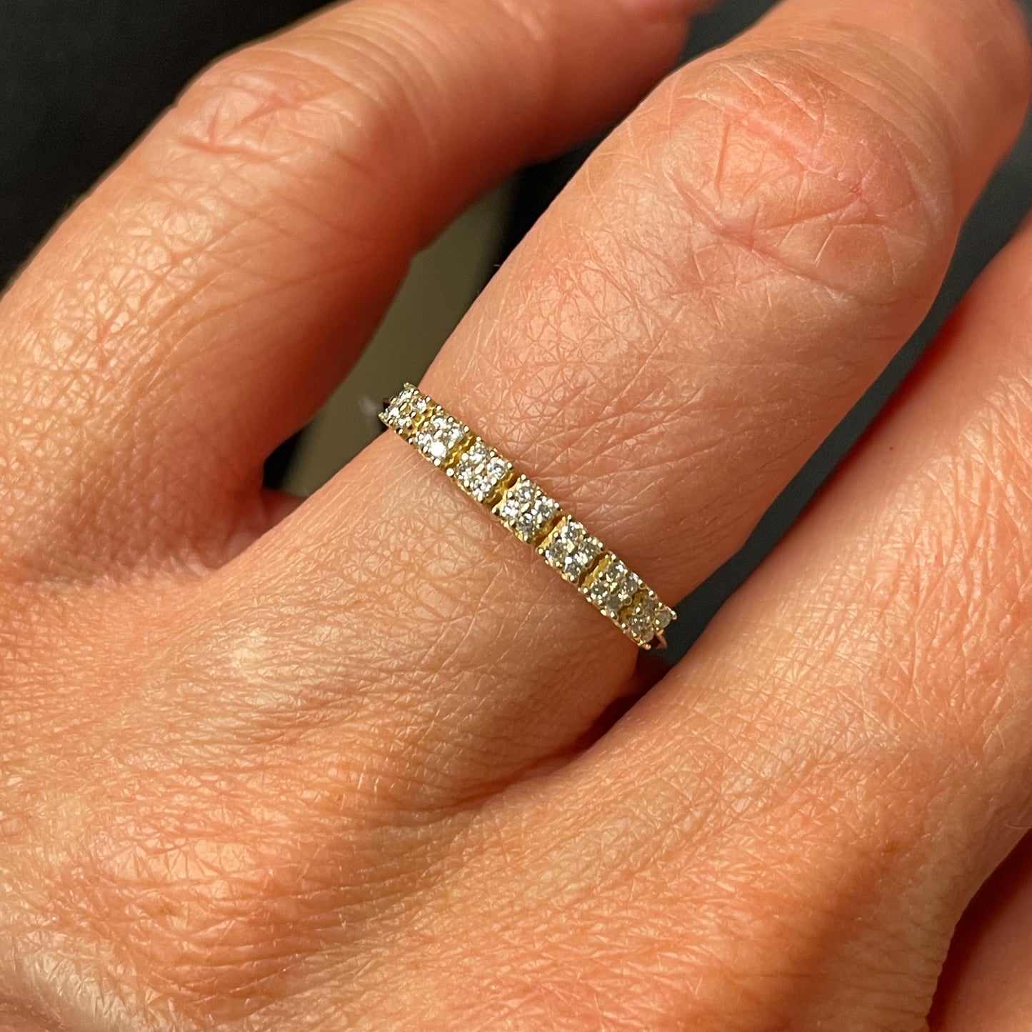 REBECCA Lux Diamond Quadra Ring | 18ct Yellow Gold - John Ross Jewellers