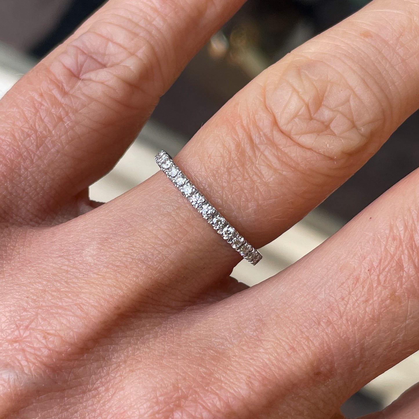 18ct White Gold Diamond Eternity Ring 0.22ct - John Ross Jewellers